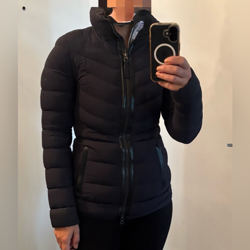 Mackage Navy Puffer Jacket xsmall 90% goose feather - Picture 17 of 17